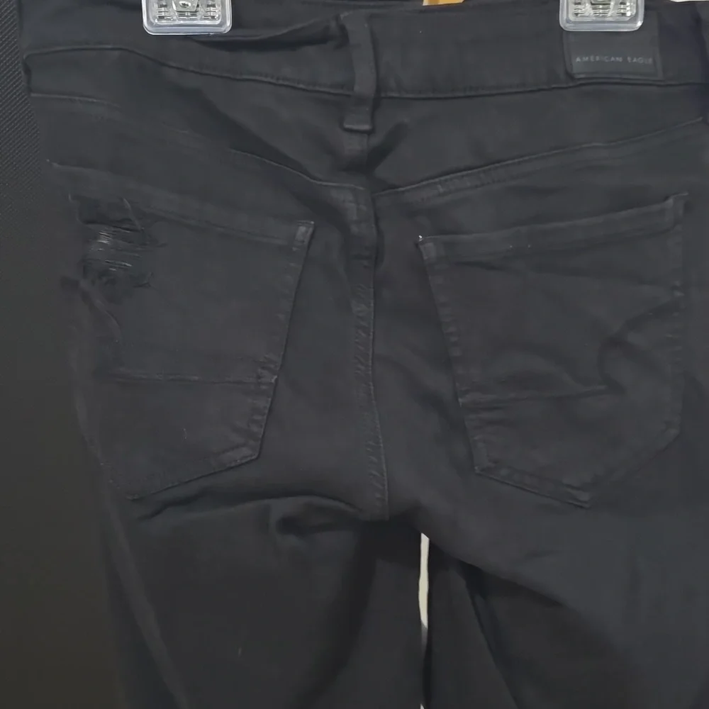 American Eagle Outfitters next level stretch black women's jeans size 8